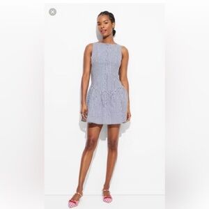 Wild Fable navy blue and white checkered Dress